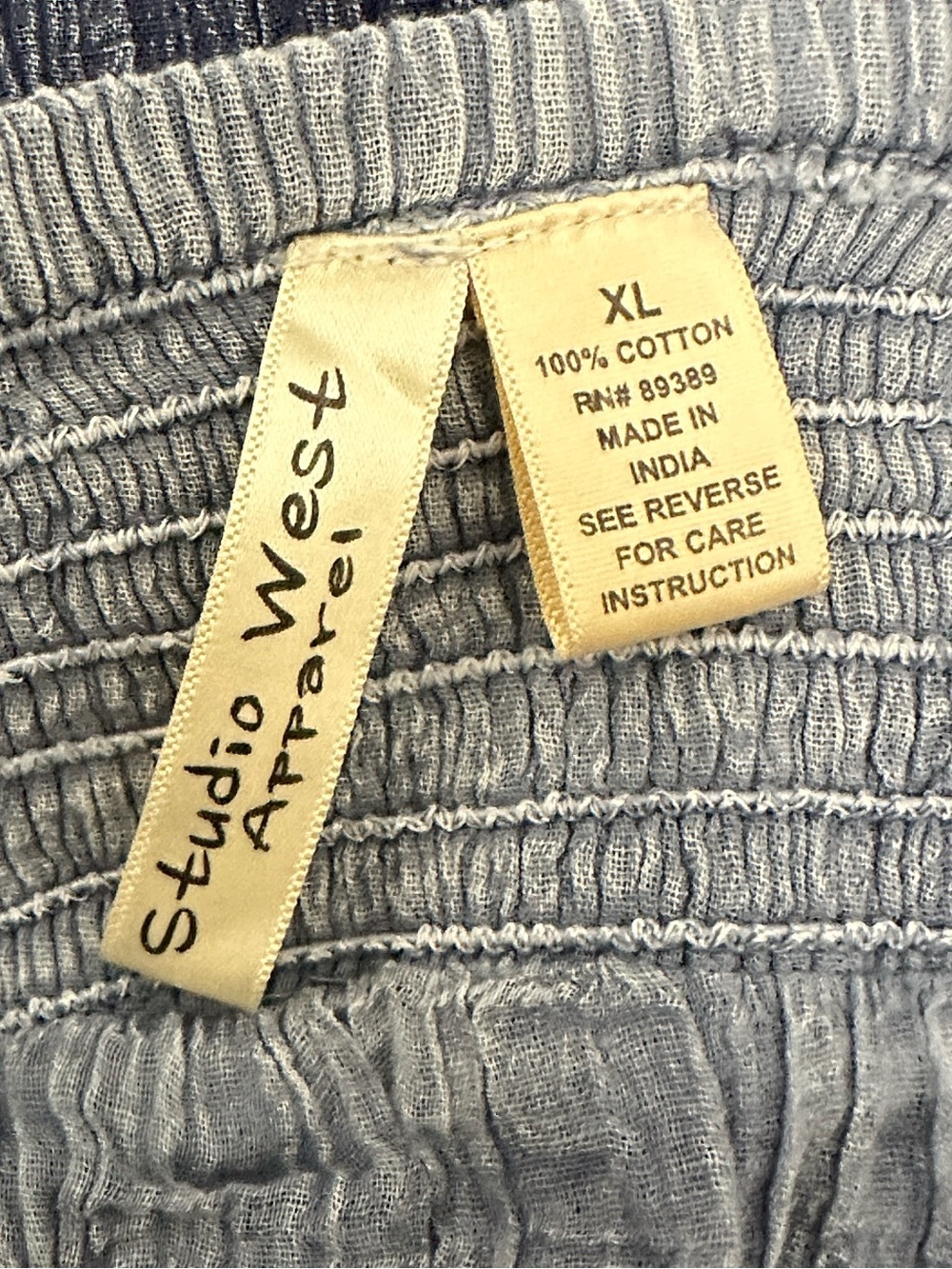 Studio West Apparel Boho Blue Ombré Tiered Maxi Skirt Crochet Lace Size XL NWT - Picture 2 of 6